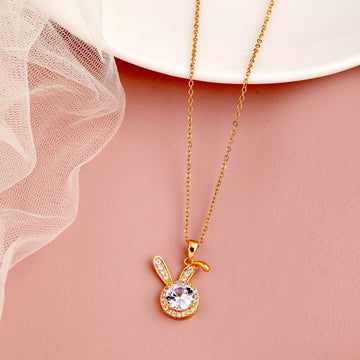 Diamond Bunny Necklace
