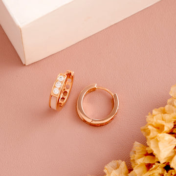 Trio Diamond Earrings (Rose Gold)
