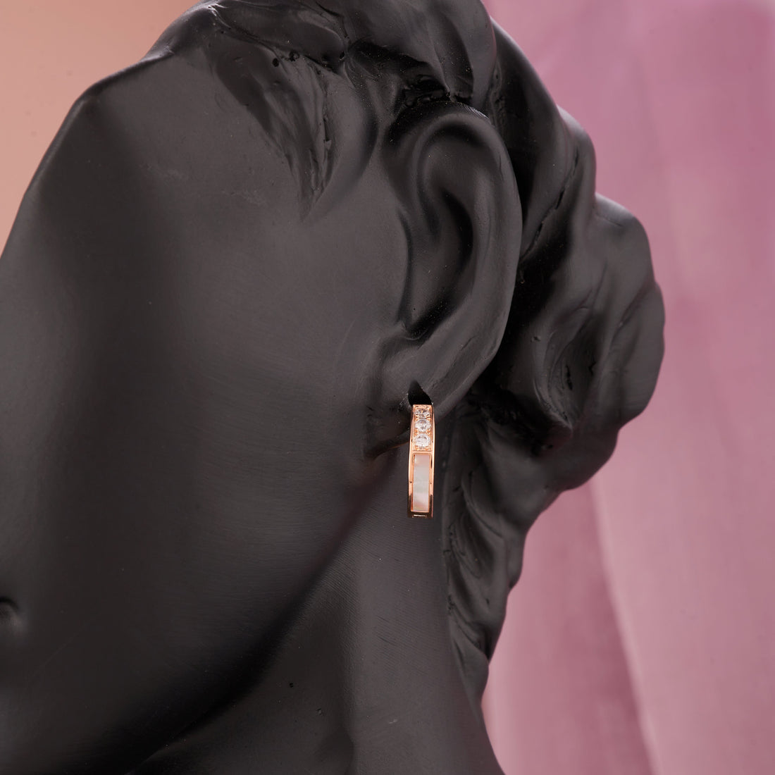 Trio Diamond Earrings (Rose Gold)