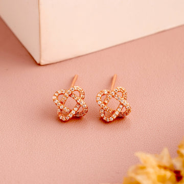 Knot Earrings (Rose Gold)