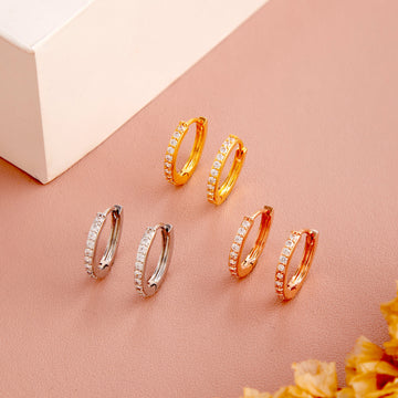Diamond Circle 3 Pack Earrings (Multicolor)