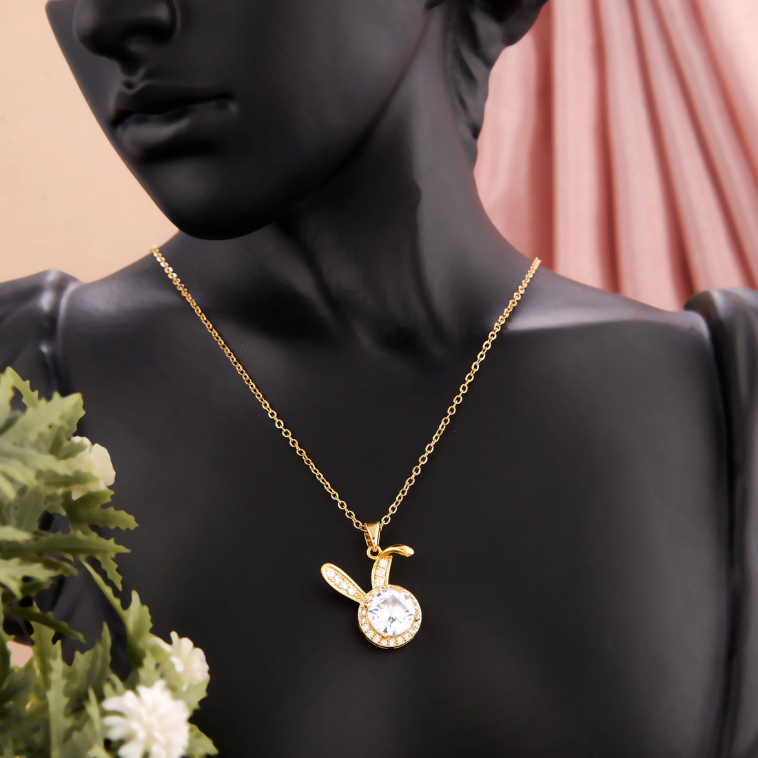 Diamond Bunny Necklace