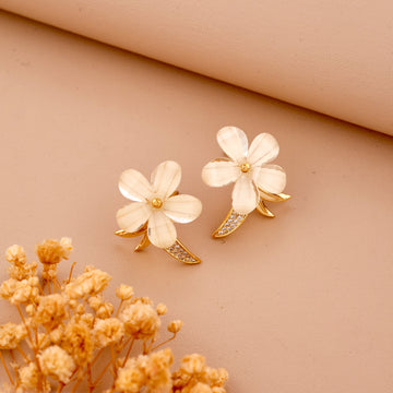 Florere Stud Earring (Yellow Gold)