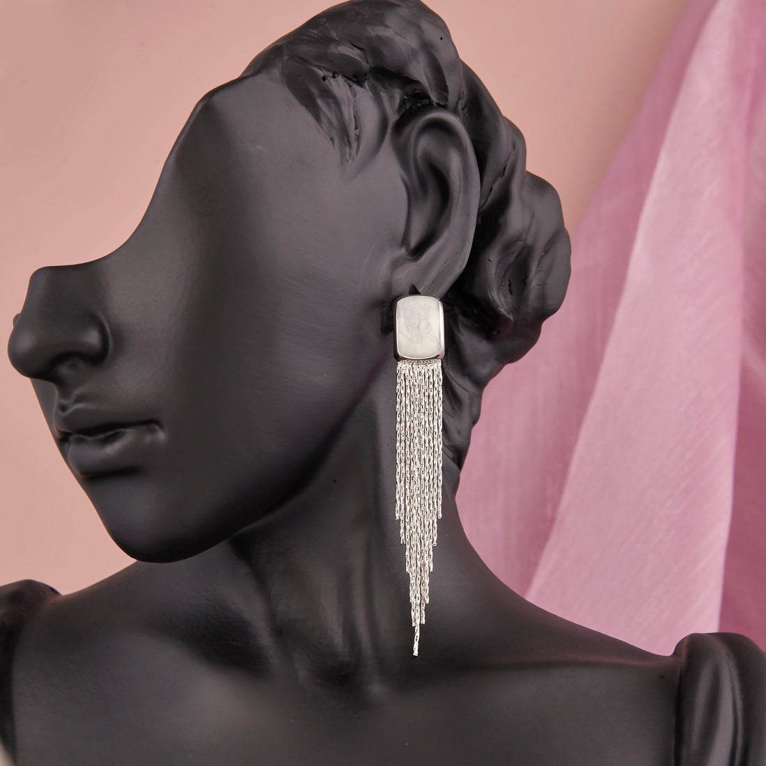 Silver Drape Earrings
