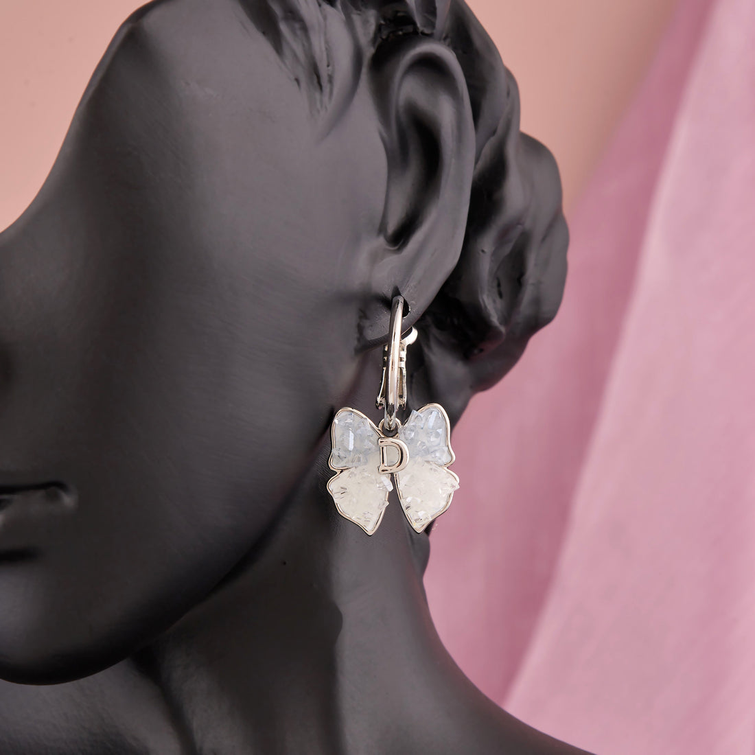 Cluster Butterfly Earrings (White Gold)