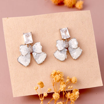 Crystalline Butterfly Bows Earrings