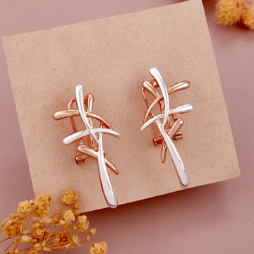 Cactus Stud Earrings (Rose Gold)