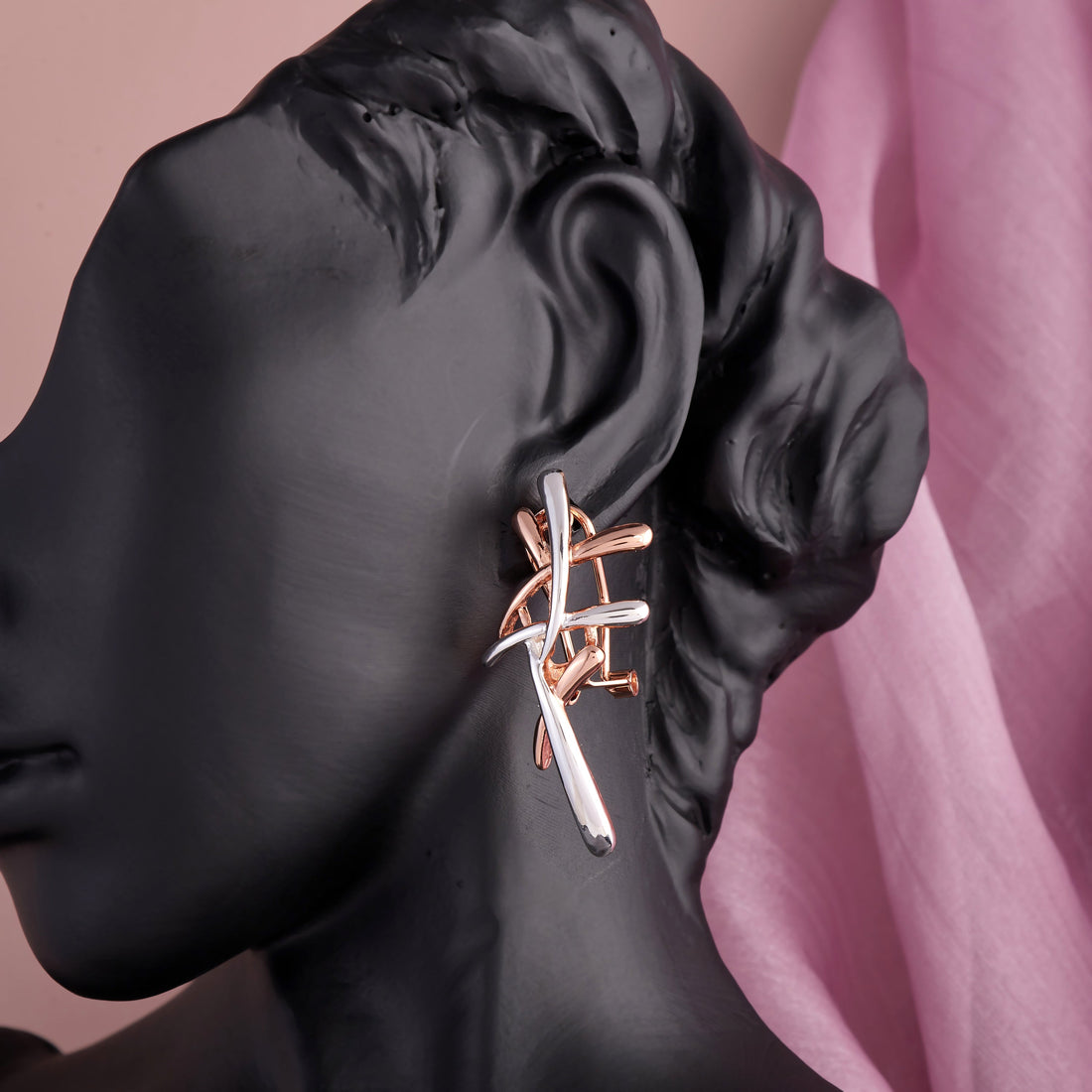 Cactus Stud Earrings (Rose Gold)