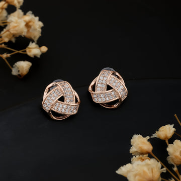 Zariya Knots  Earrings (Rose Gold)