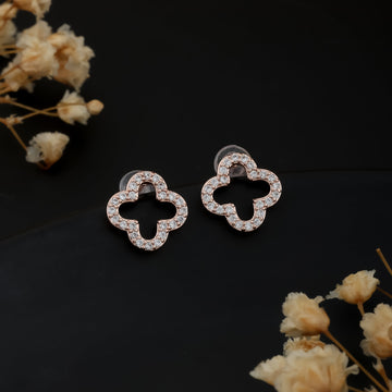 Saanvi Hoops Earrings (Rose Gold)