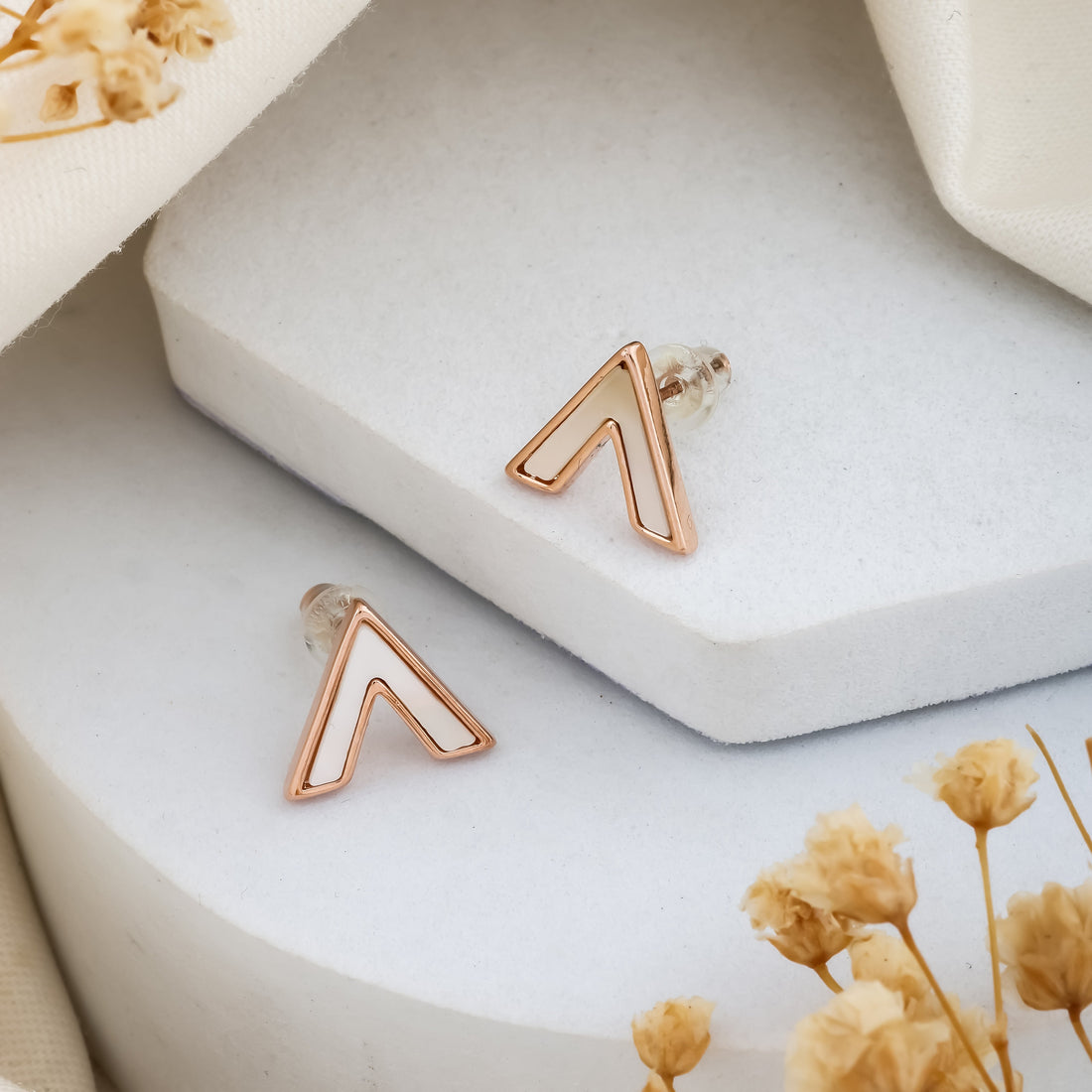 Celestia Drops Earrings (Rose Gold)