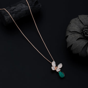 Crystal Bloom Flight Necklace (Rose Gold)