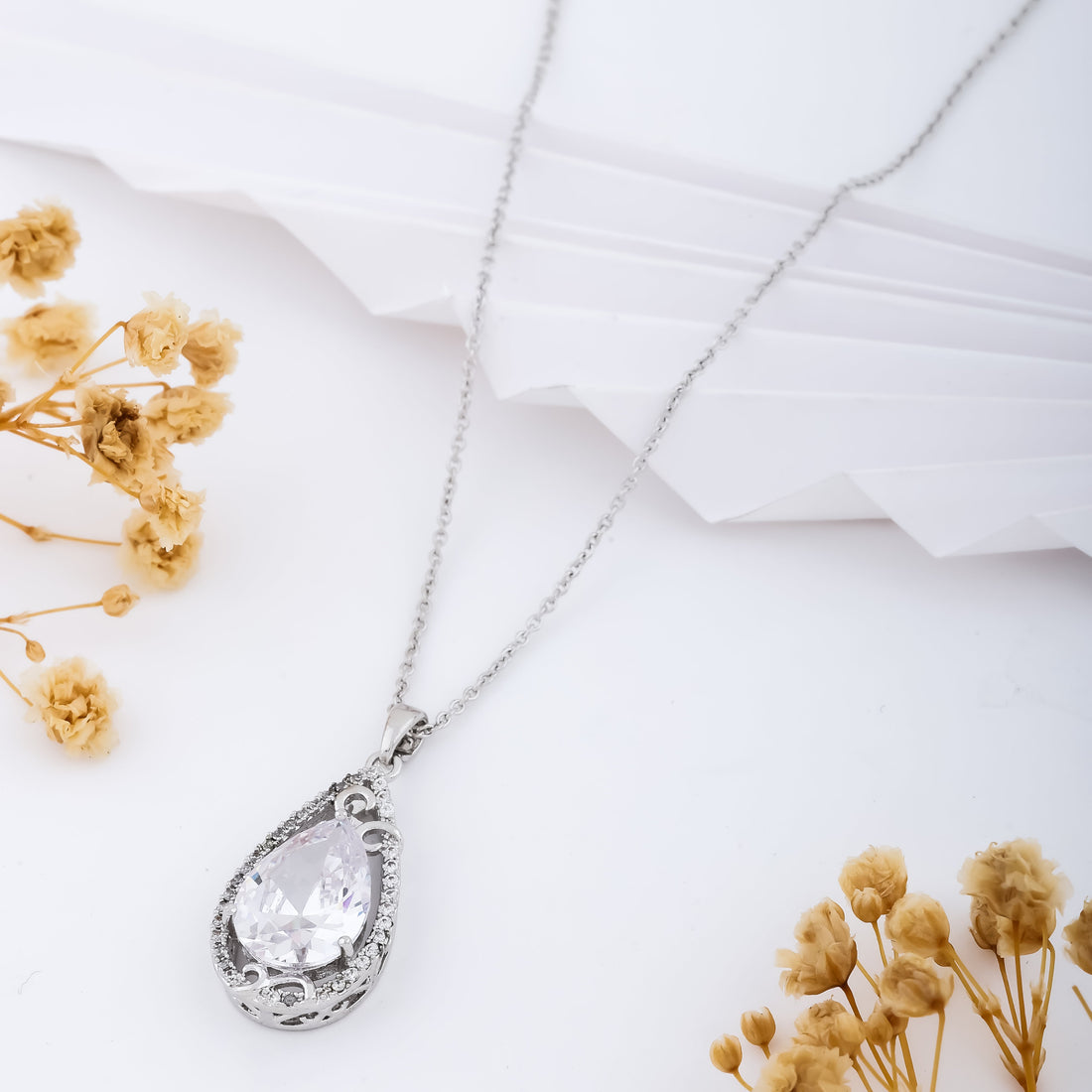 Twilight Teardrop Necklace (Rose Gold)