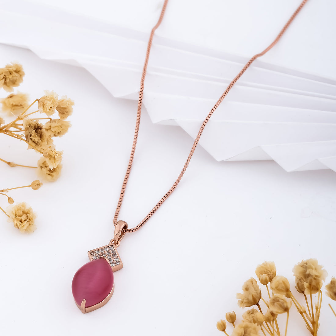 Rosé Spark Necklace (Rose Gold)