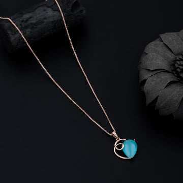 Blue Mirage Necklace (Rose Gold)