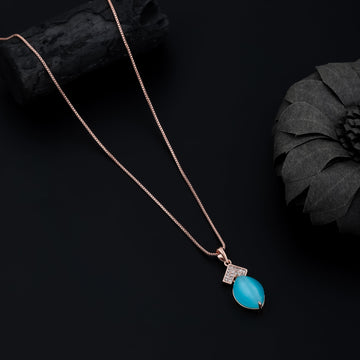 Azure Charm Necklace (Rose Gold)