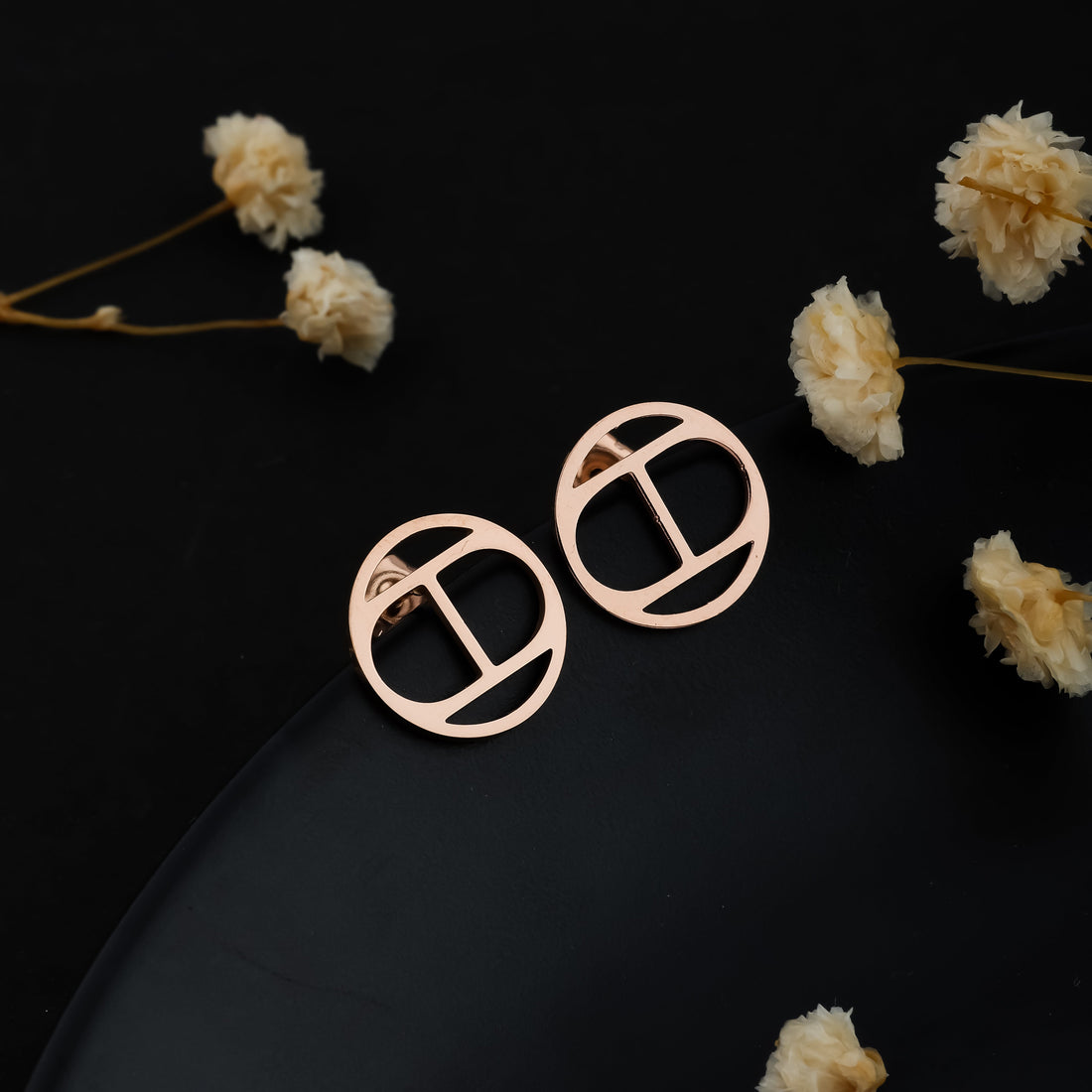Symmetry Studs Earrings (Rose Gold)