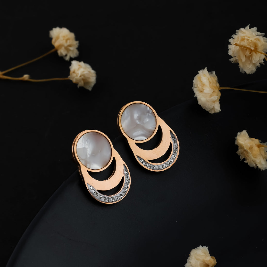 Circle Of Serenity Earrings (Rose Gold)