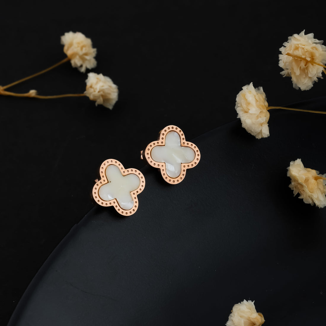 Vintage Alhambra Earrings (Rose Gold)