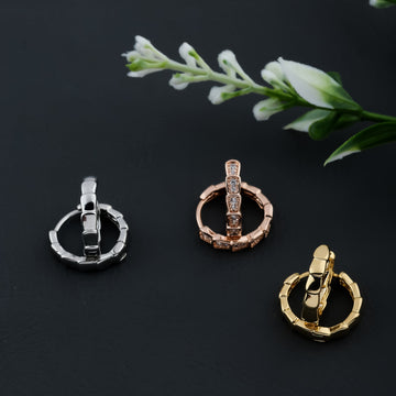 Serpenti Hoop Earrings (Tri Color)