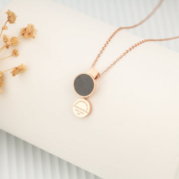 Enamel Forever Necklace (Rose Gold)
