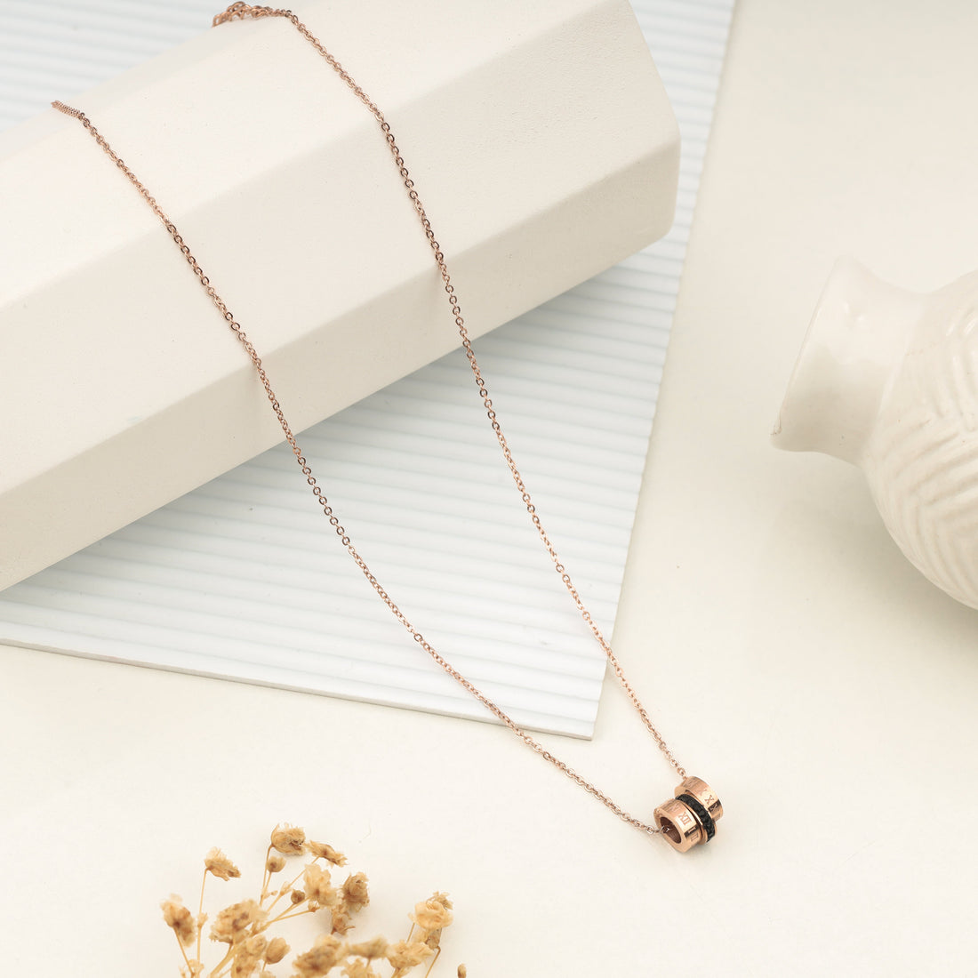 Timeless Duo Necklace (Rose Gold)