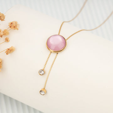 Rose Orbit Necklace (Yellow Gold)