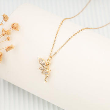 Twinkle Fairy Necklace (Yellow Gold)
