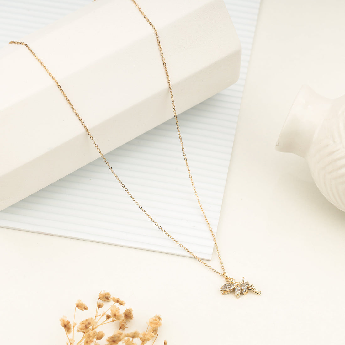 Twinkle Fairy Necklace (Yellow Gold)