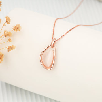 eardrop Glow Necklace (Rose Gold)