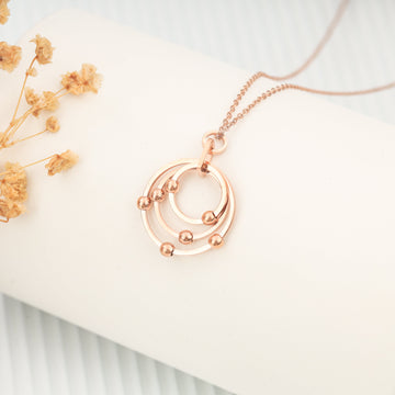 Celestial Circles Necklace (Rose Gold)