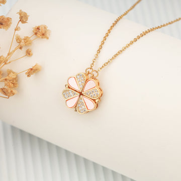 Four Heart Necklace (Yellow Gold)