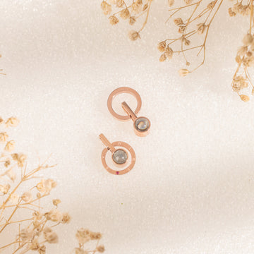 Vector Veils Earrings (Rose Gold)
