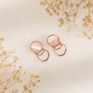 Circular Nexus Earrings (Rose Gold)