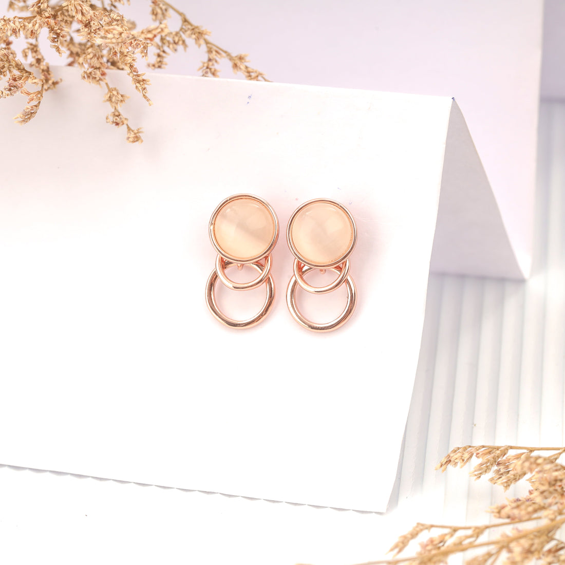 Circular Nexus Earrings (Rose Gold)