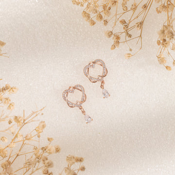 Golden Hearts Earrings (Rose Gold)