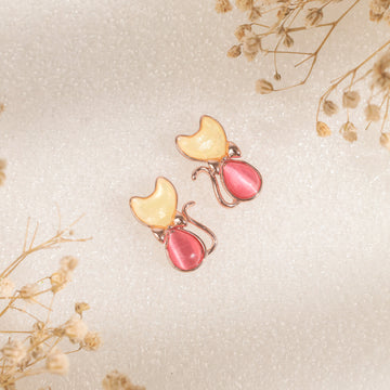 Mini Cat Earrings (Rose Gold)