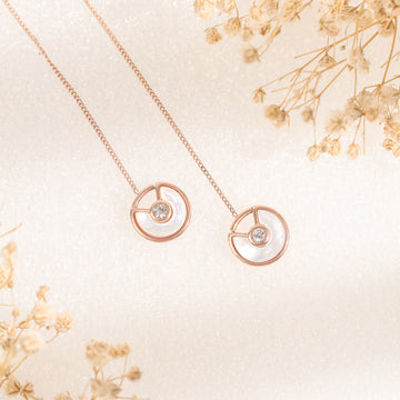 Eclipse Of Secrets Earrings (Rose Gold)