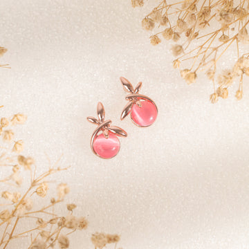 Cherry Blossom Earrings (Rose Gold)
