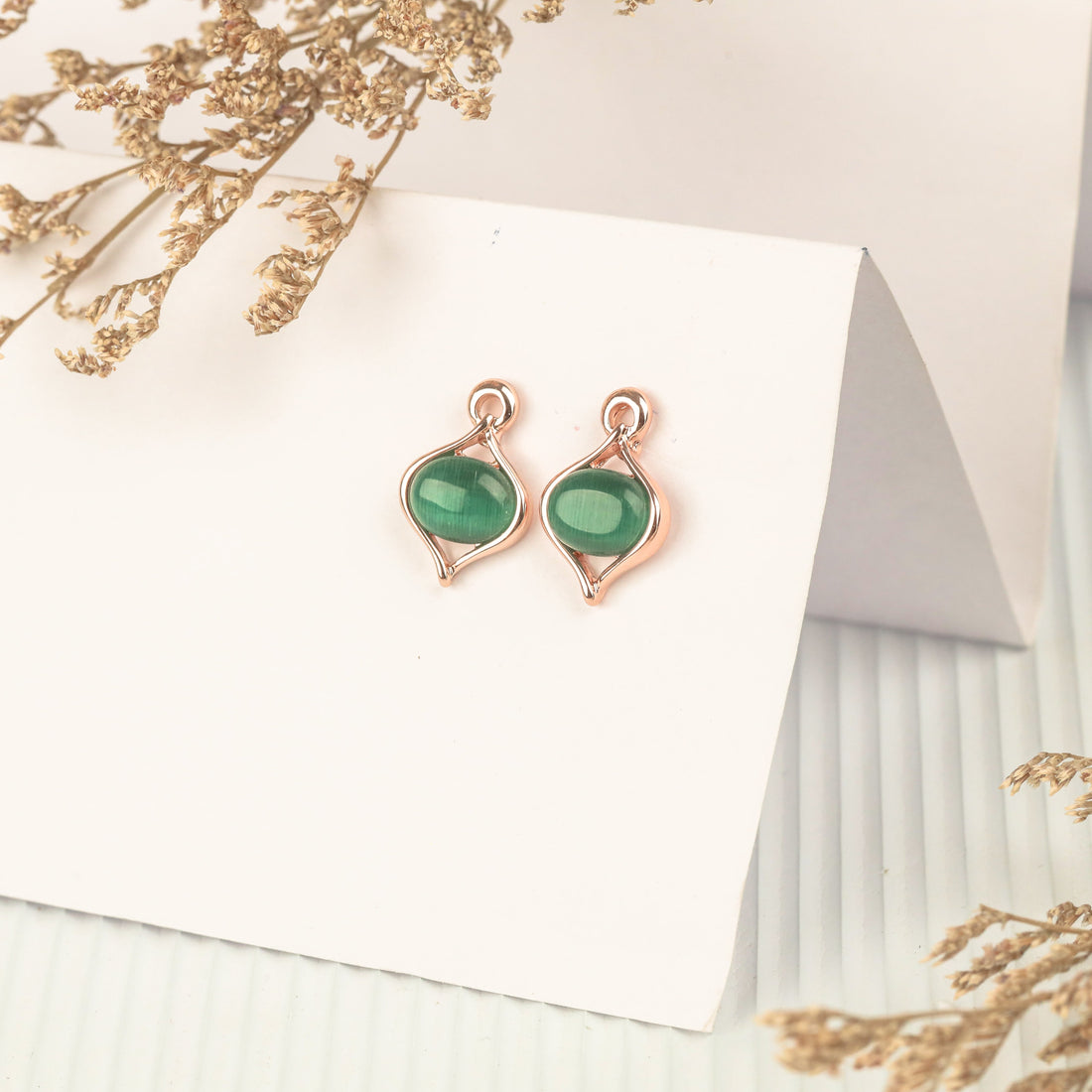 Forest Hues Earring (Rose Gold)