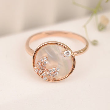Wings Of Pearl Ring (Rose Gold)