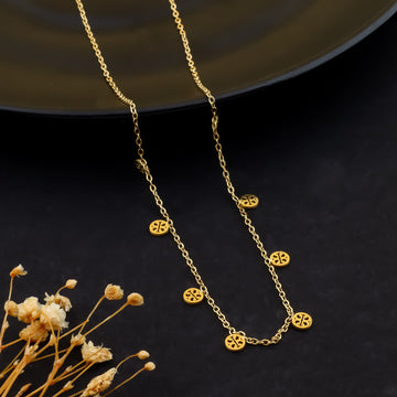 Delicate Icon Drop Necklace (Gold)