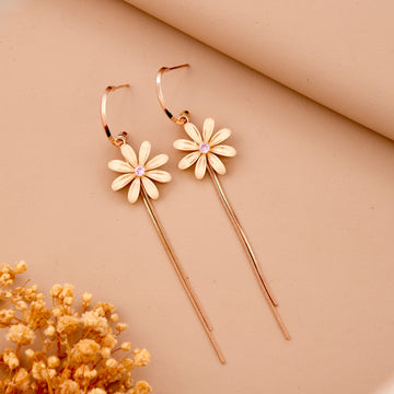 Flower Threader Earrings