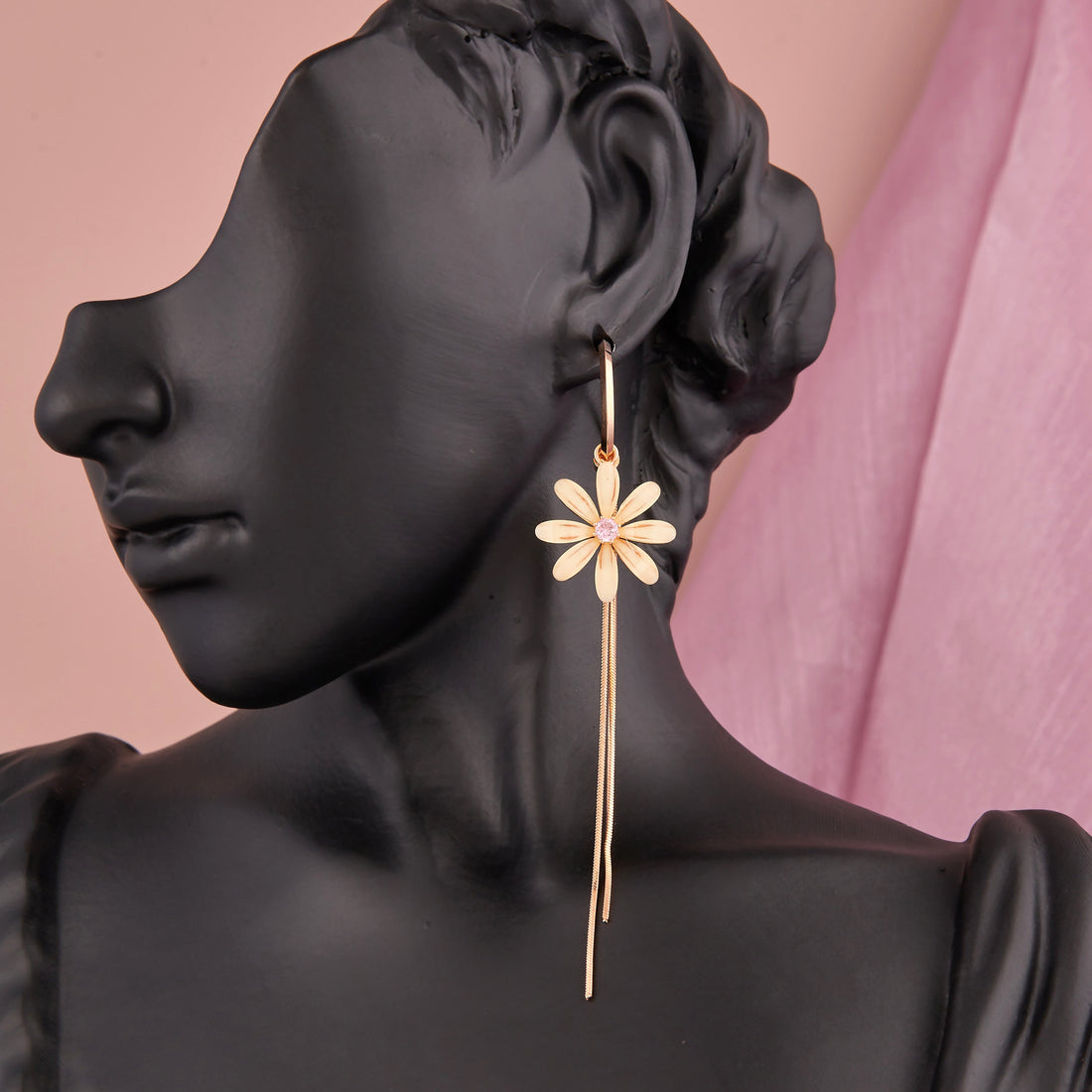 Flower Threader Earrings