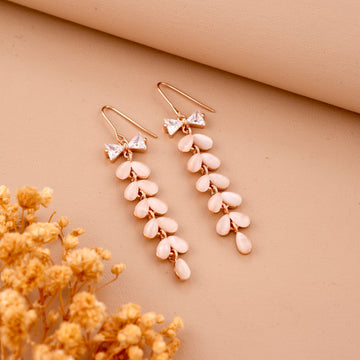 Bubble Threader Earrings (Rose Gold)