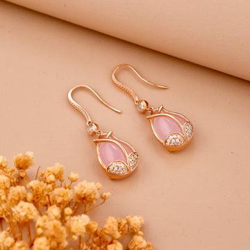 Hanging Rose Earring