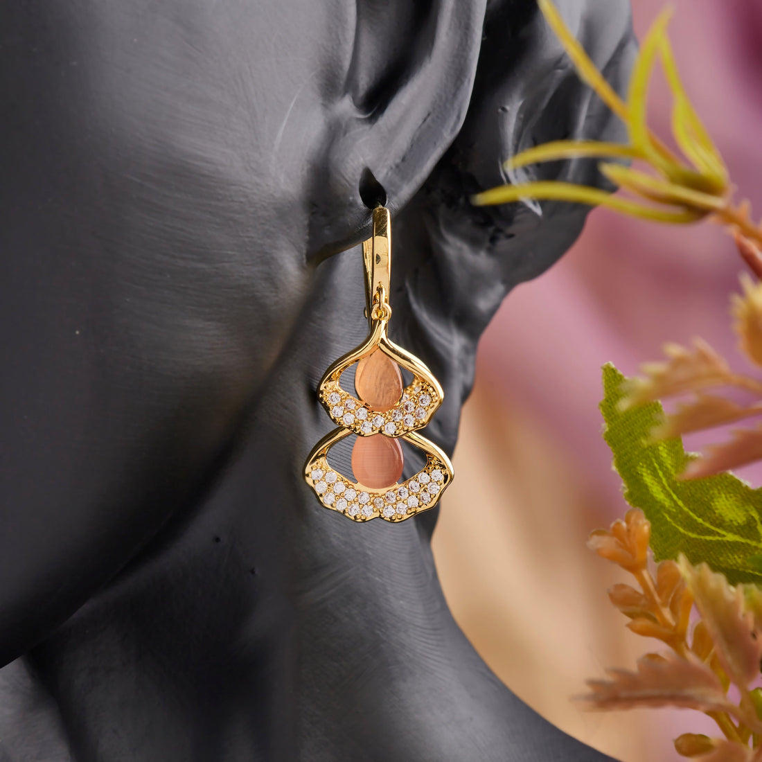 Rose Delight Earrings (Yellow Gold)