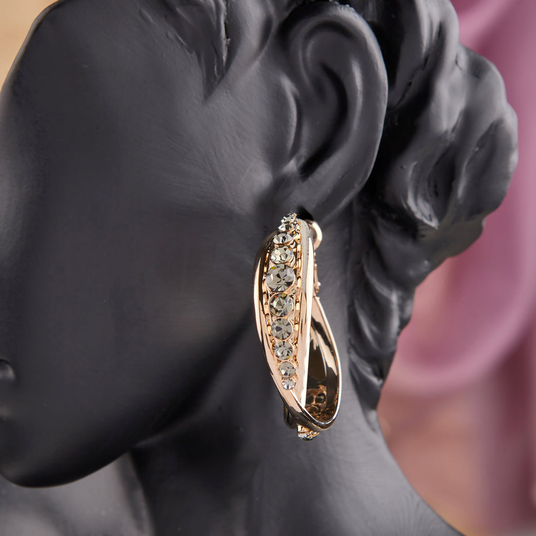 Empress Hoops Earrings (Rose Gold)